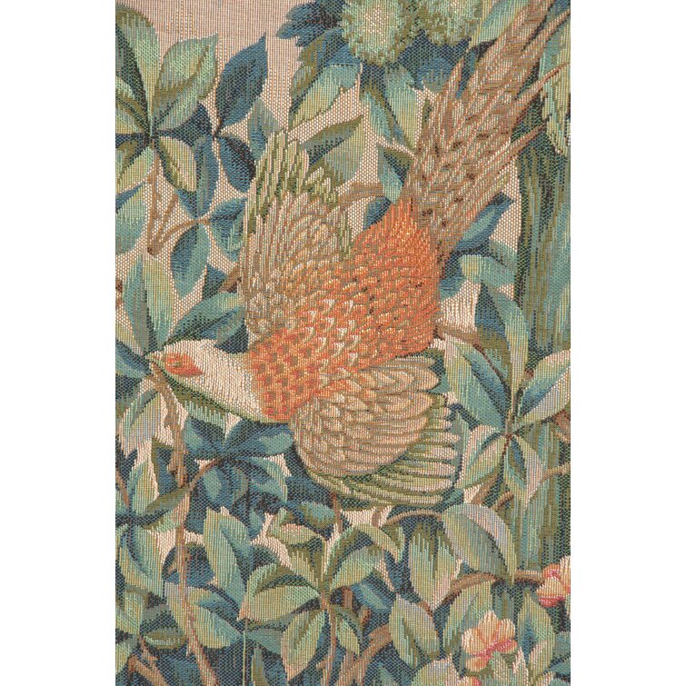 Pheasant And Doe European Tapestry Wall Hanging